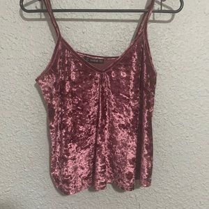 Shein mauve Velvet tank top.